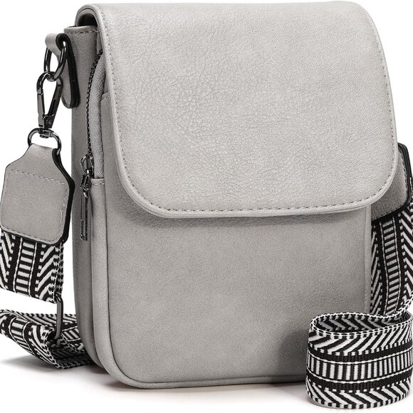 Handbags - Small Crossbody Bag Women PU Leather Compact Organizer Purse for Travel